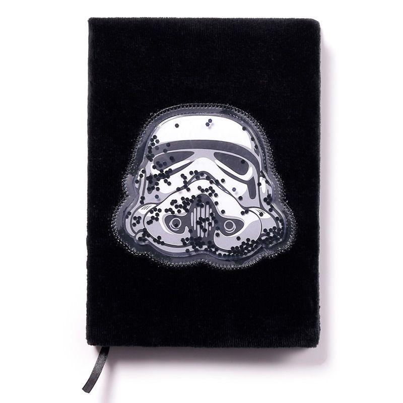 Capa do Caderno A5 pautado em Pelúcia - Stormtrooper Original - Prendas D'Coração