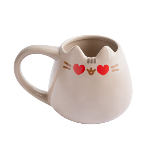 Caneca Pusheen 3D em perspetiva para mostrar todos os ângulos do design.