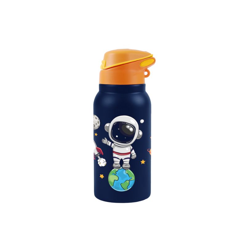Garrafa térmica para criança com design de astronauta - 350ml
