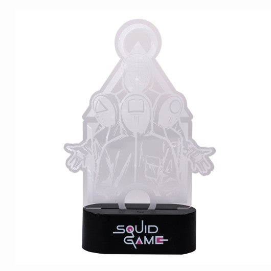 Lâmpada LED Squid Game sem iluminação, mostrando o design em metacrilato.