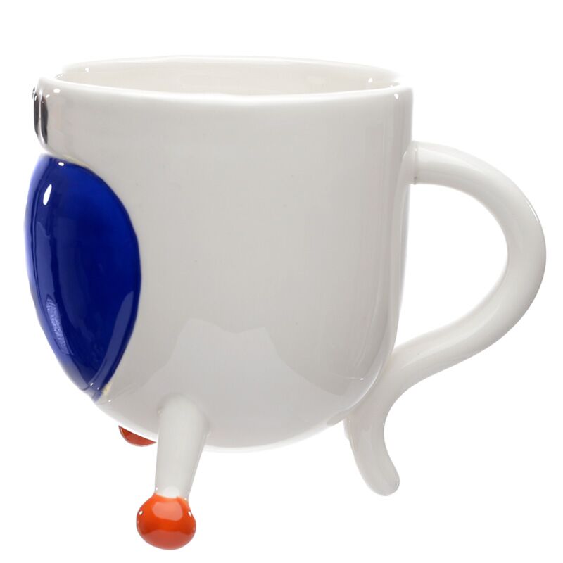 lateral da caneca astronauta com pega branca