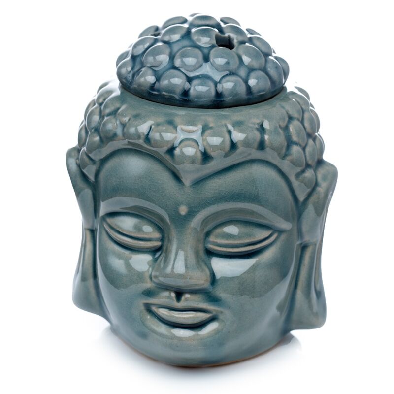 Queimador de óleo Buda Thai em cerâmica verde