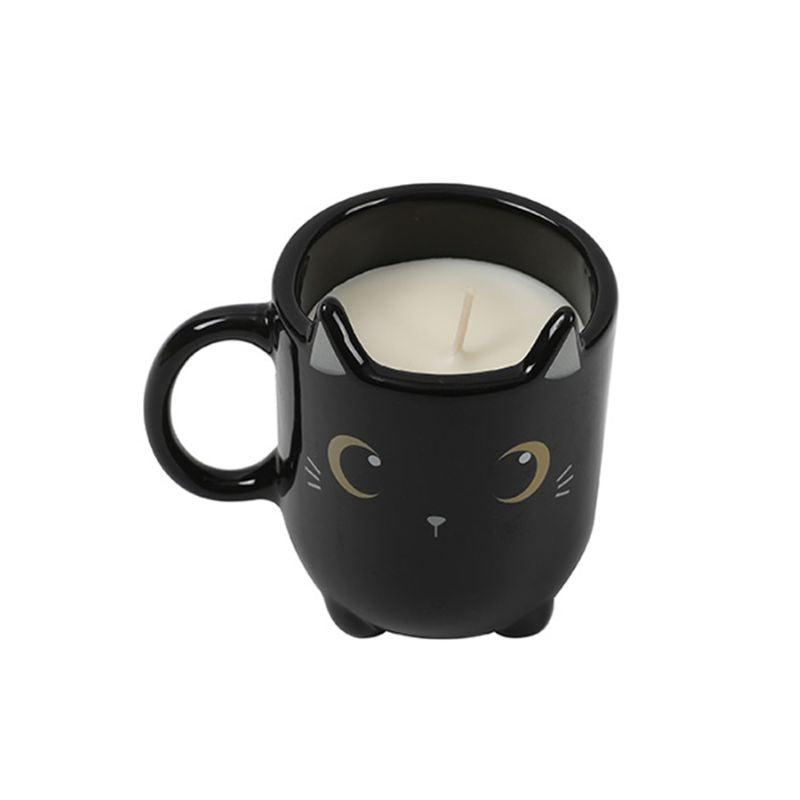 Vela Decorativa e Caneca Gato Preto iTotal, com design fofo de gato preto