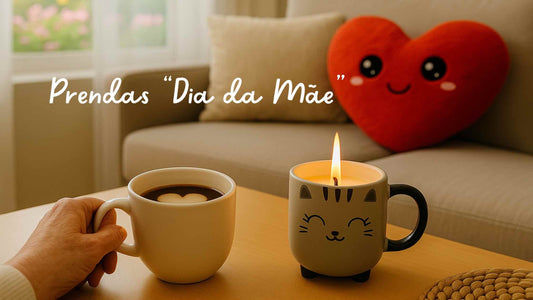 Decoração acolhedora para o Dia da Mãe, com presentes simbólicos e luz suave numa sala elegante, perfeita para celebrar com amor e carinho.