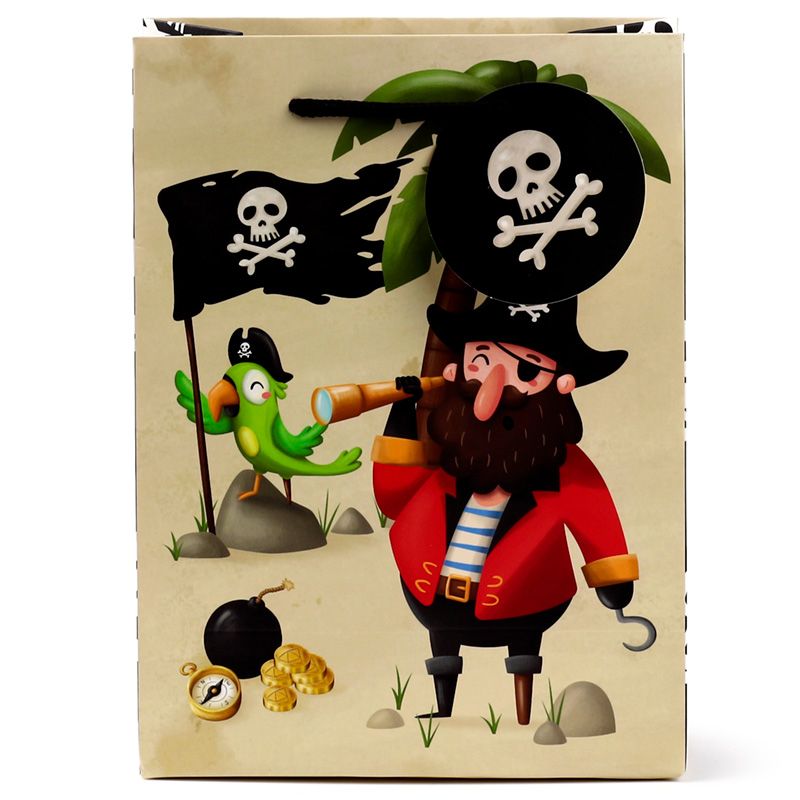 Saco Médio para Presentes - Pirata Jolly Rogers - Prendas D'Coração