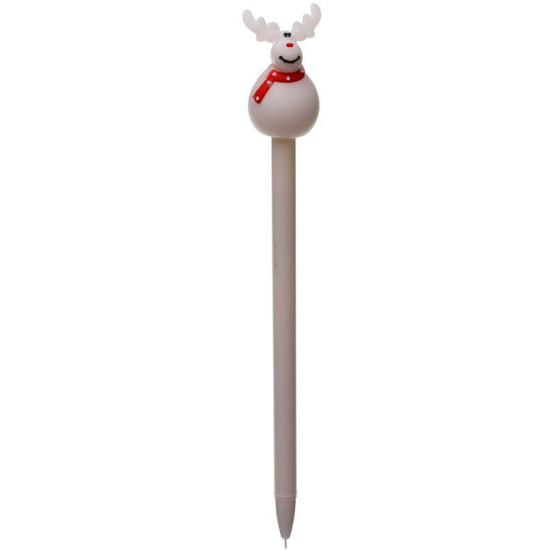 Caneta de Natal com topo de boneco de neve