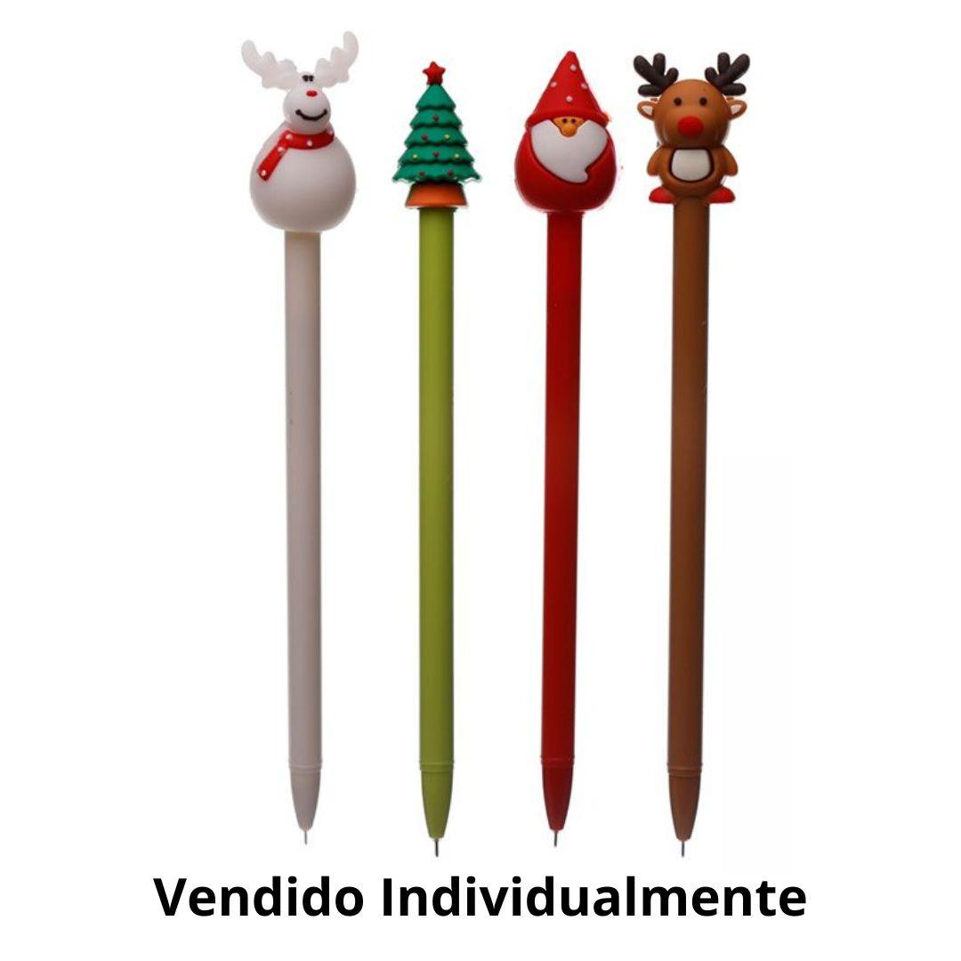 Conjunto de canetas de Natal com temas festivos