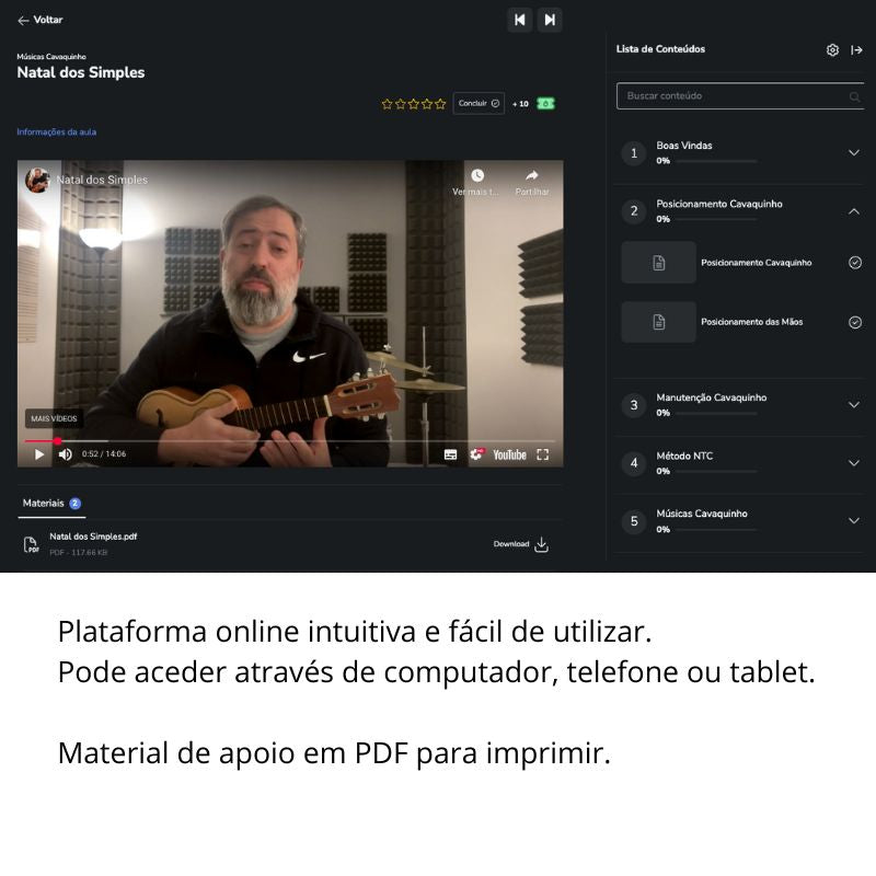 Vale-Oferta: Curso Simplificado de Cavaquinho Português