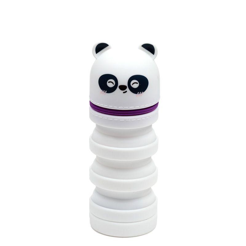 Estojo em silicone panda completamente fechado, prático e estiloso