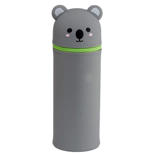 Estojo em silicone com design de koala fechado