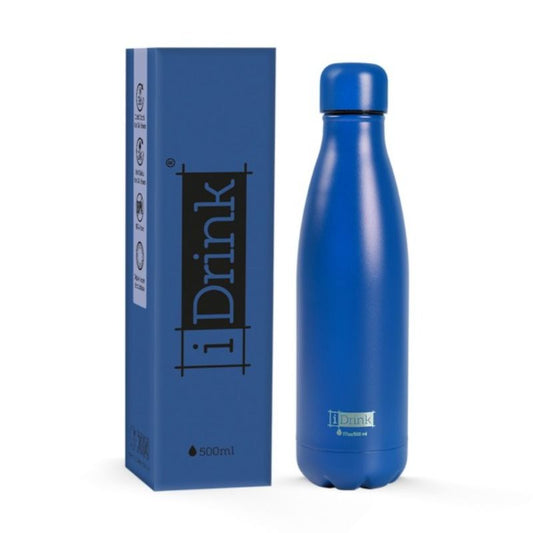 Garrafa térmica iDrink azul mate com caixa, 500ml