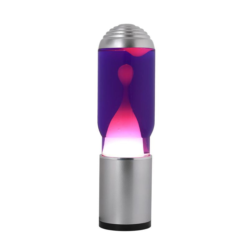 Lâmpada de lava iTotal XL2198 candeeiro púrpura com difusor aromático em funcionamento, bolhas rosa e púrpura com iluminação LED