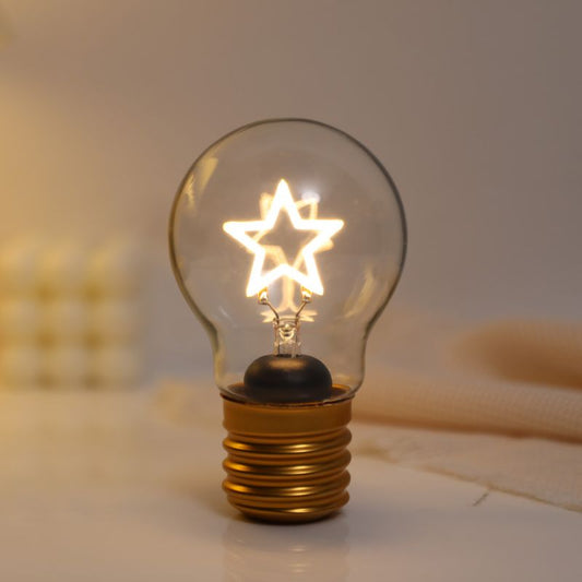 Lâmpada decorativa LED com filamento em forma de estrela, sem fios e recarregável